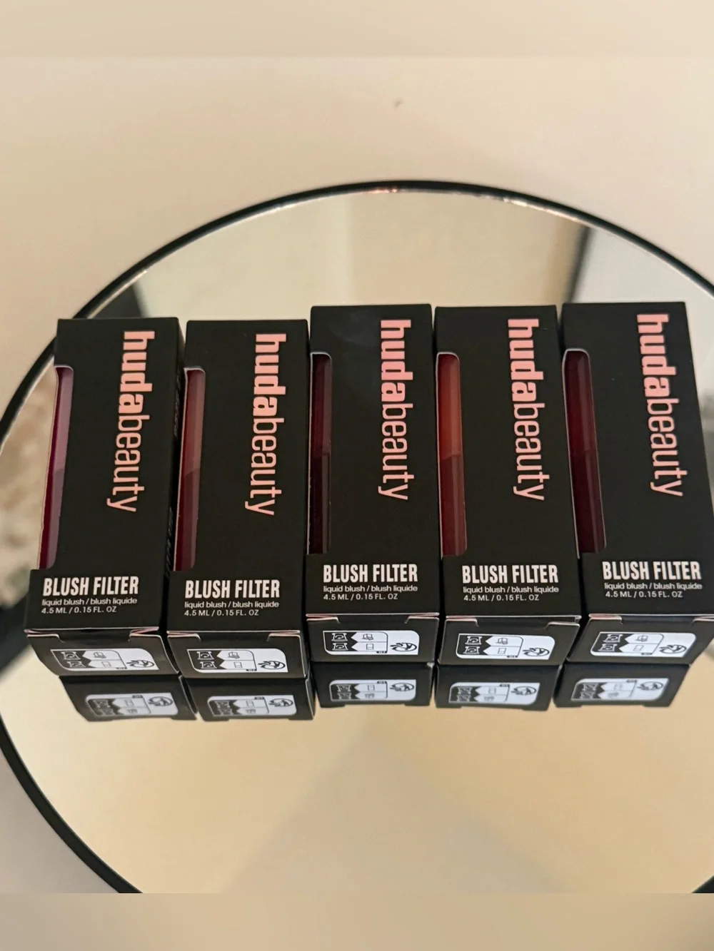 HUDA BEAUTY Blush Filter Soft Glow Liquid Blush ONE Cotton Candy Sunset Lychee